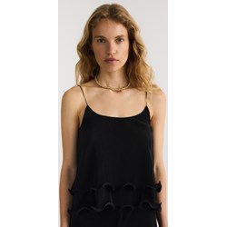Bluzka damska Reserved czarna z okrągłym dekoltem  - zdjęcie produktu