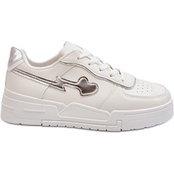 Buty sportowe damskie sneakersy płaskie na wiosnę sznurowane  - zdjęcie produktu