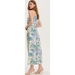 Sukienka Reserved wielokolorowa na ramiączkach w kwiaty boho tkaninowa  - zdjęcie produktu