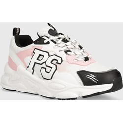 Buty sportowe damskie Plein Sport sneakersy białe na platformie sznurowane  - zdjęcie produktu