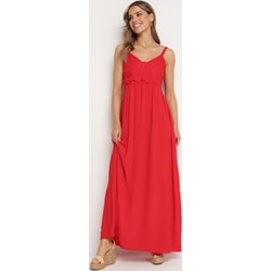 Sukienka Born2be czerwona elegancka  - zdjęcie produktu