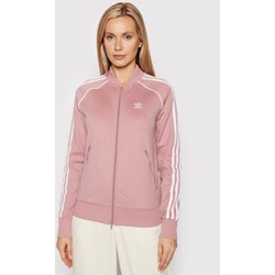 Różowa bluza damska Adidas krótka jesienna  - zdjęcie produktu