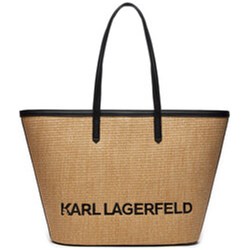 Shopper bag Karl Lagerfeld duża brązowa  - zdjęcie produktu