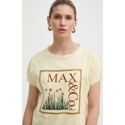 Max & Co. bluzka damska z krótkim rękawem z okrągłym dekoltem bawełniana  - zdjęcie produktu