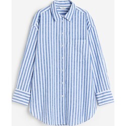 Koszula damska H & M letnia w paski bawełniana z kołnierzykiem z długimi rękawami  - zdjęcie produktu