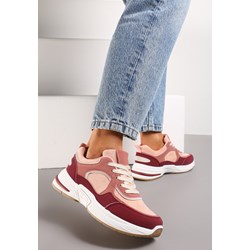 Buty sportowe damskie czerwone Renee sneakersy sznurowane  - zdjęcie produktu