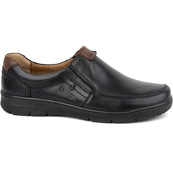 Półbuty męskie bez zapięcia brązowe skórzane casual  - zdjęcie produktu