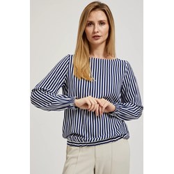 Bluzka damska Moodo.pl elegancka w paski z długim rękawem  - zdjęcie produktu