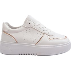 Buty sportowe damskie białe sneakersy  - zdjęcie produktu
