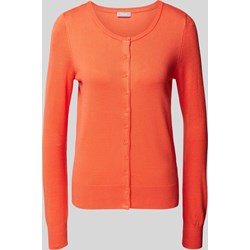 Sweter damski pomarańczowa na zimę z okrągłym dekoltem  - zdjęcie produktu