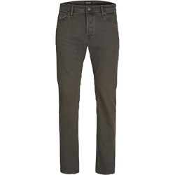 Jeansy męskie brązowe Jack & Jones casual z elastanu  - zdjęcie produktu