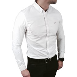 Koszula męska Tommy Hilfiger z bawełny biała elegancka z kołnierzykiem button down  - zdjęcie produktu