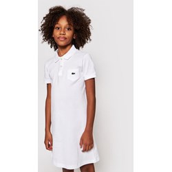 Sukienka dziewczęca biała Lacoste na lato  - zdjęcie produktu