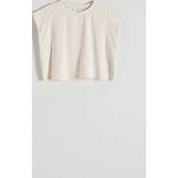 Bluzka damska Reserved na wiosnę z okrągłym dekoltem  - zdjęcie produktu
