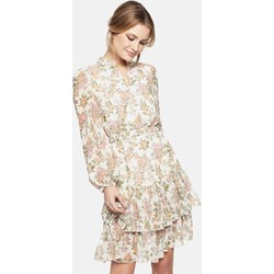 L'AF sukienka mini wielokolorowa z okrągłym dekoltem z długim rękawem  - zdjęcie produktu