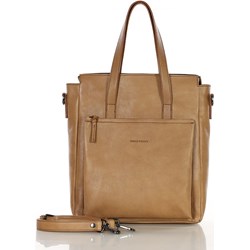 Shopper bag Mazzini brązowa duża skórzana  - zdjęcie produktu