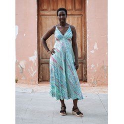 Isla Bonita By Sigris sukienka niebieska z dekoltem v na ramiączkach maxi  - zdjęcie produktu