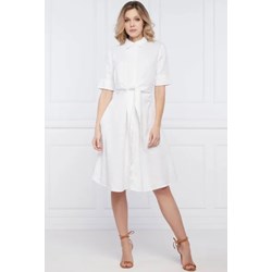 Sukienka Ralph Lauren z okrągłym dekoltem z krótkim rękawem lniana midi na lato  - zdjęcie produktu