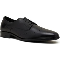 Buty eleganckie męskie BOSS HUGO skórzane wiązane  - zdjęcie produktu