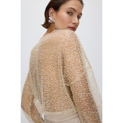 Bluzka damska Reserved z długimi rękawami z tkaniny casualowa z okrągłym dekoltem na wiosnę  - zdjęcie produktu