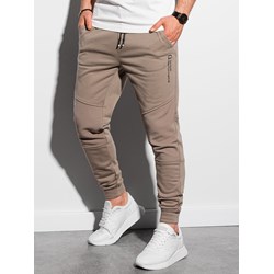 Spodnie męskie brązowe Ombre casual  - zdjęcie produktu