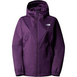 Kurtka damska The North Face krótka z poliestru z kapturem fioletowa sportowa  - zdjęcie produktu