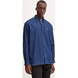 Koszula męska A.P.C. z kołnierzykiem button down granatowa  - zdjęcie produktu
