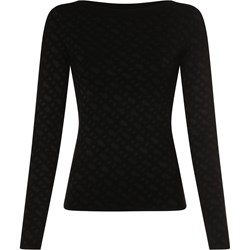 Sweter damski czarny BOSS HUGO z okrągłym dekoltem  - zdjęcie produktu