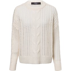 Beżowy sweter damski Max Mara z okrągłym dekoltem na jesień  - zdjęcie produktu