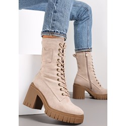 Botki Renee na platformie casual z zamkiem  - zdjęcie produktu
