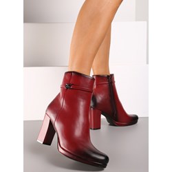 Botki Renee na jesień na słupku eleganckie  - zdjęcie produktu