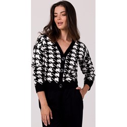 Sweter damski wielokolorowy BeWear z dekoltem v  - zdjęcie produktu