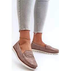 Mokasyny zamszowe bez zapięcia casualowe płaskie  - zdjęcie produktu