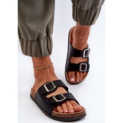 Klapki damskie casual zamszowe bez zapięcia  - zdjęcie produktu