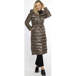 Płaszcz damski brązowy Goodlookin.pl z poliamidu  - zdjęcie produktu