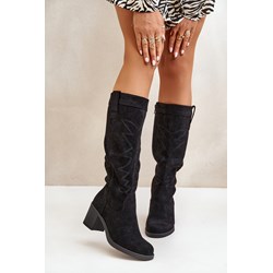 Kozaki damskie Fc3 zamszowe eleganckie  - zdjęcie produktu