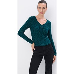 Mohito bluzka damska z długim rękawem z dekoltem v casualowa  - zdjęcie produktu