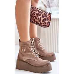 Zazoo botki na wiosnę casual na platformie  - zdjęcie produktu