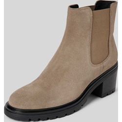 Geox botki ze skóry z zamkiem na obcasie zimowe  - zdjęcie produktu