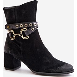 Botki Maciejka na obcasie jesienne eleganckie  - zdjęcie produktu