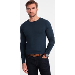 Sweter męski granatowy Ombre casual  - zdjęcie produktu