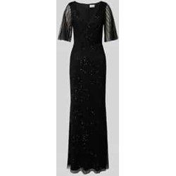 Sukienka Lace & Beads kopertowa maxi z aplikacjami  elegancka  - zdjęcie produktu