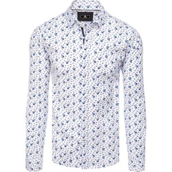 Dstreet koszula męska młodzieżowa bawełniana w abstrakcyjnym wzorze z kołnierzykiem button down  - zdjęcie produktu