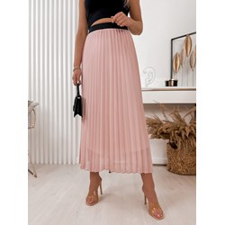 Spódnica Ubra różowa midi elegancka  - zdjęcie produktu