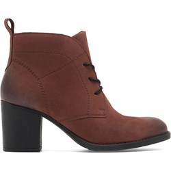 Botki Lasocki na zamek czerwone casual  - zdjęcie produktu