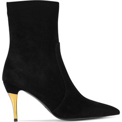 Botki Gino Rossi czarne na szpilce eleganckie  - zdjęcie produktu