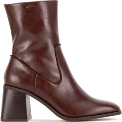 Botki Mexx na obcasie brązowe eleganckie  - zdjęcie produktu