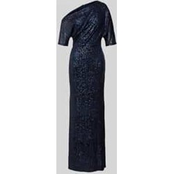 Sukienka Swing maxi z okrągłym dekoltem na zimę elegancka  - zdjęcie produktu