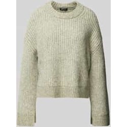 Sweter damski Gina Tricot z okrągłym dekoltem casual zielony z wełny  - zdjęcie produktu