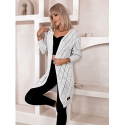 Sweter damski Ubra z dekoltem v szary casualowy  - zdjęcie produktu